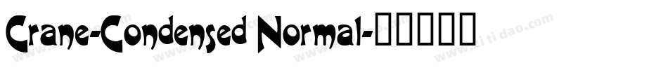 Crane-Condensed Normal字体转换